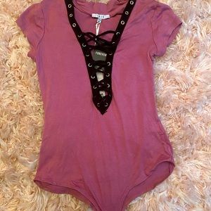 Forever 21 Tye-up Bodysuit Size M